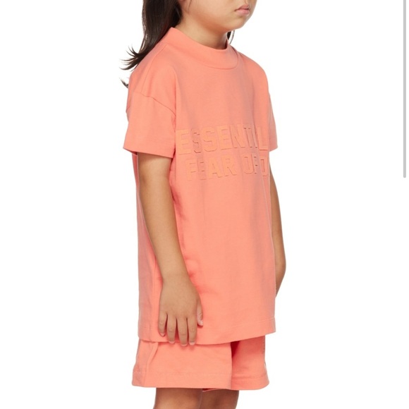 New ESSENTIALS
Kids Pink Mock Neck T-Shirt - Picture 5 of 7